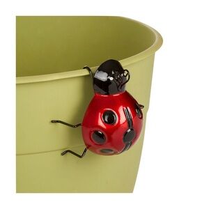 Red and Black Ladybug Planter Decoration